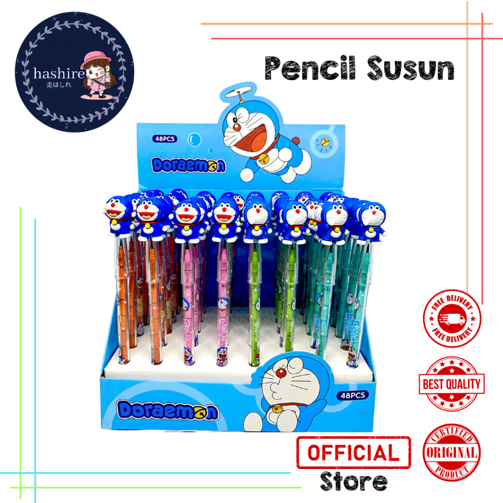 Pensil Sambung Susun // Pensil Doraemon // Unicorn // Buah Fruit // Avenger // Murah