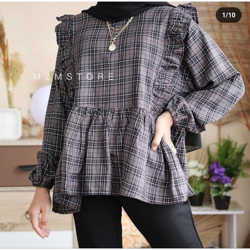 CIRELEA BLOUSE ATASAN WANITA RUFFLE ORI BY M2MSTORE