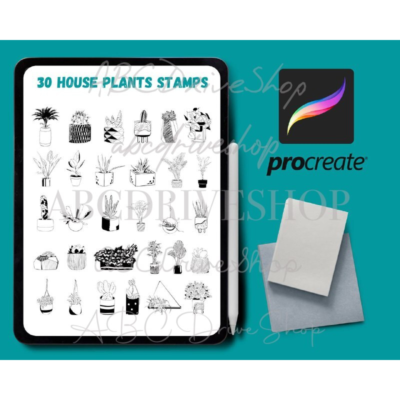 Procreate Brush - House Plants Procreate Stamps