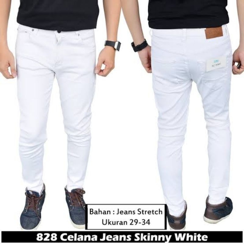 PULL AND BEAR sz 27-34 / CELANA PANJANG PUTIH PRIA / CELANA JEANS PANJANG PUTIH / CELANA PANJANG PUT