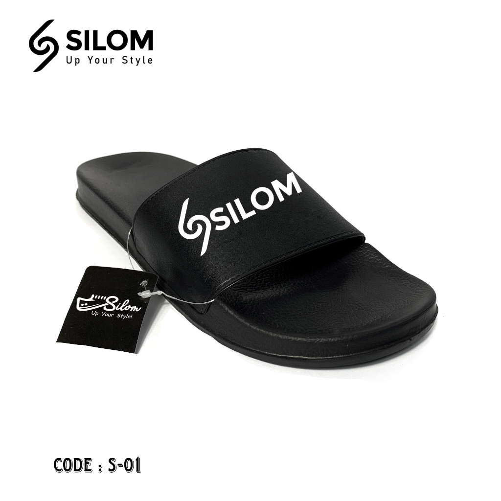 Sandal Pria Model Slide Anti Air Sendal Slop Flip Flop Karet Silom S-01