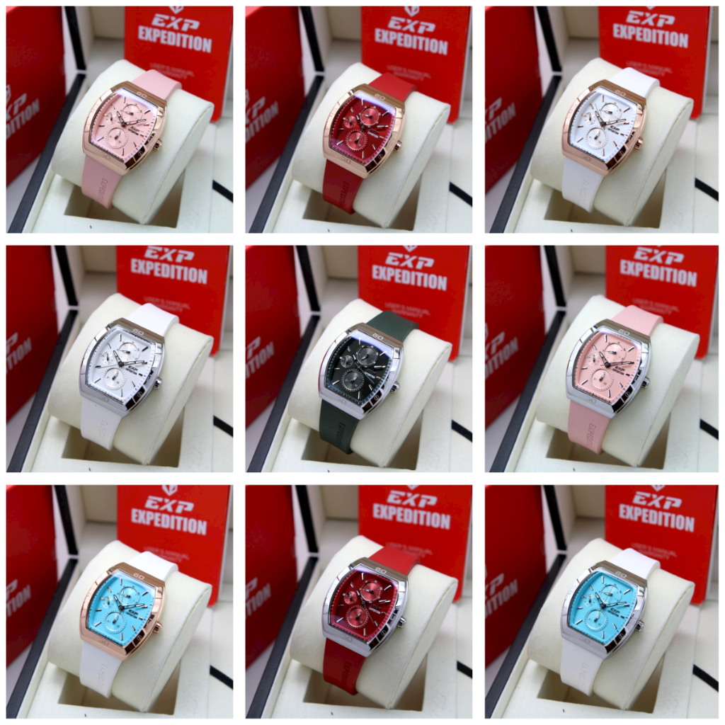 JAM TANGAN WANITA EXPEDITION EXP 6800 / E6800 ORIGINAL - TALI KARET