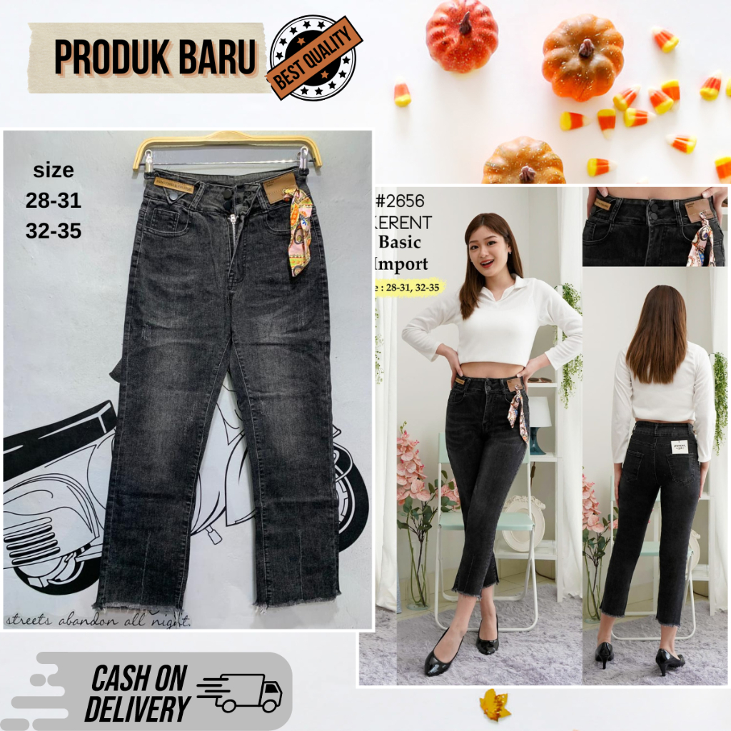 Kerent jeans import basic snow black