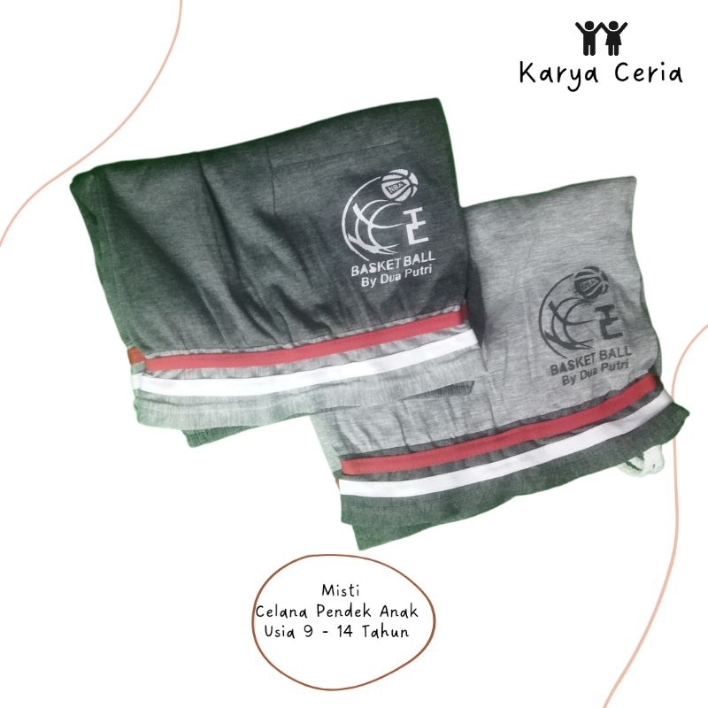 Misty Celana Pendek Anak Jumbo Kolor Untuk di Rumah Santai Unisex Laki laki Perempuan Tambahan Saku