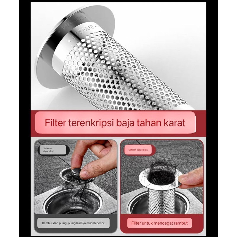 New Versi Saringan Got Kamar Mandi Anti kecoa Anti-hama Stainless stell 304