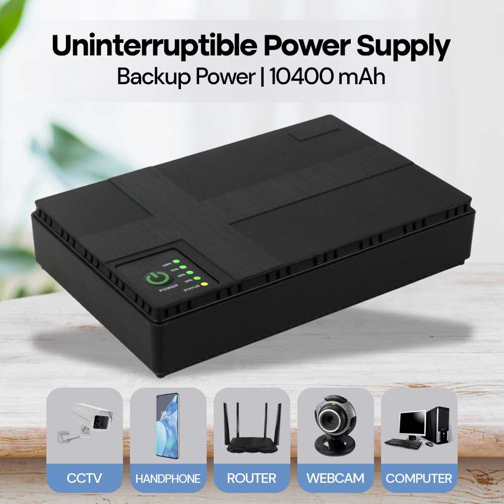 TTN Uninterruptible Power Supply UPS Router Backup Power 10400mAh - DC1018P