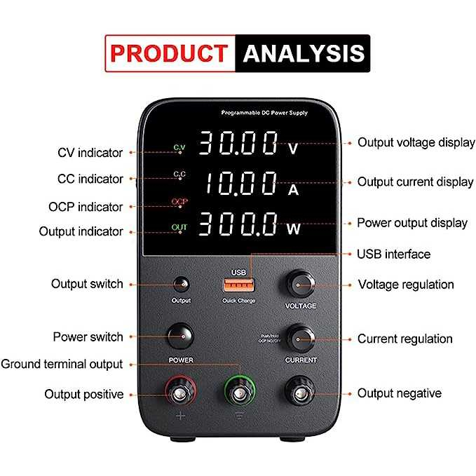 WANPTEK Adjustable Power Supply DC Ammeter Stabilized 30 V 5 A - WPS305H