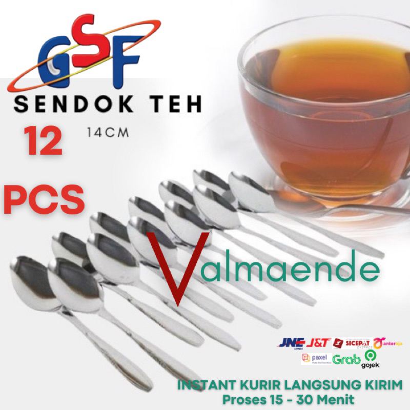 Sendok Teh Sendok Bebek isi 12 PCS 1 LUSIN Stainless Steel GSF 333 GSF 702 Sendok Kuah Sendok Makan Serbaguna