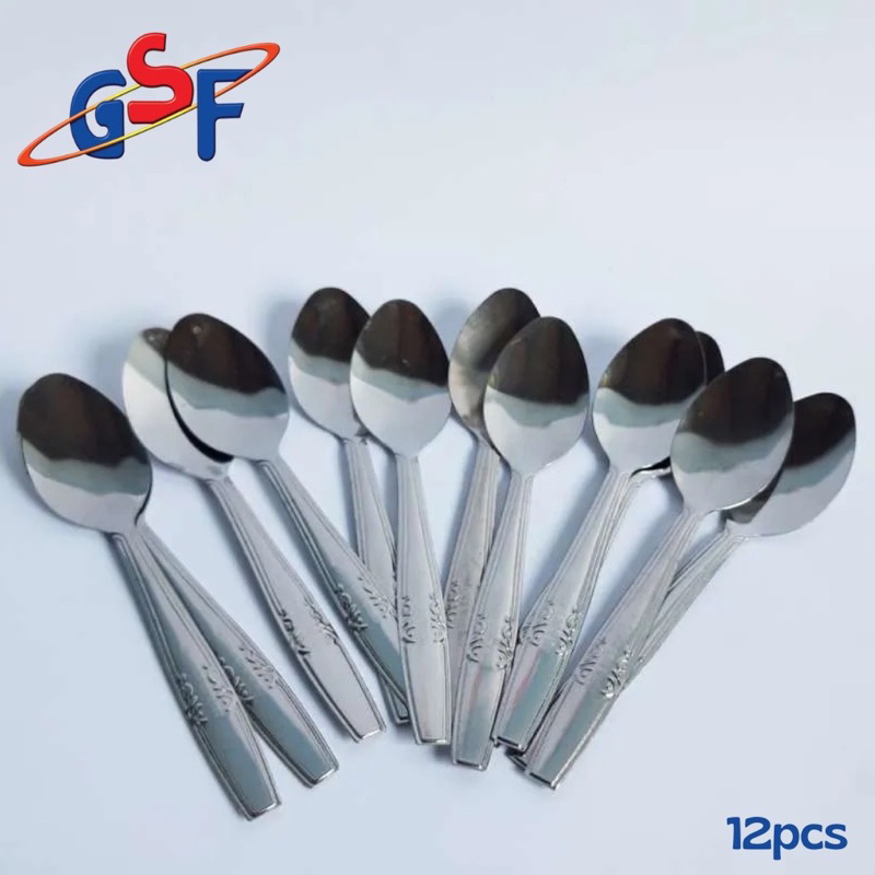 Sendok Teh Sendok Bebek isi 12 PCS 1 LUSIN Stainless Steel GSF 333 GSF 702 Sendok Kuah Sendok Makan Serbaguna