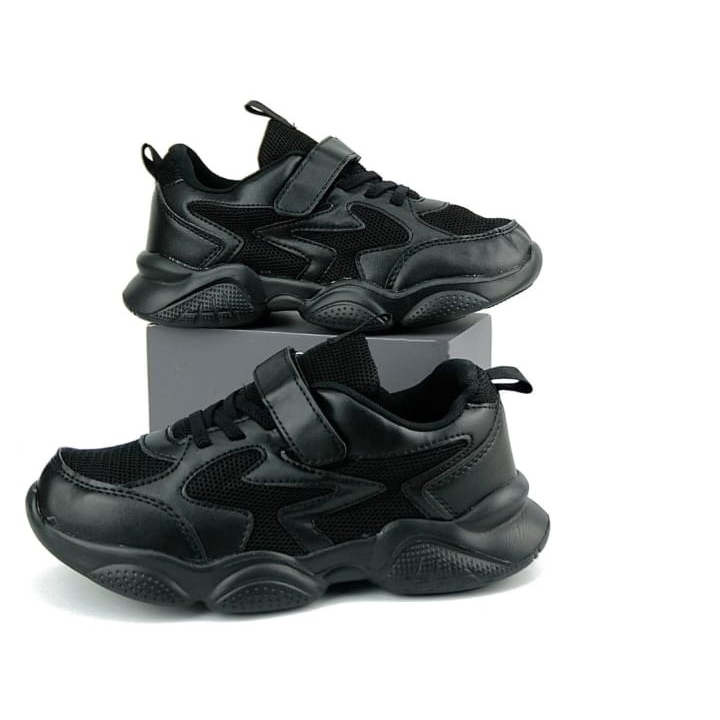 Sepatu Sekolah Full Hitam Import/All Black Shoes for Kids