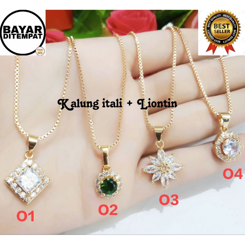 Kalung Liontin Simple Gold Terbaru