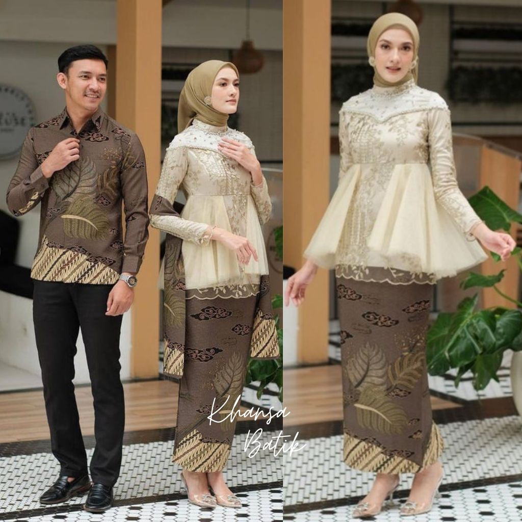 COD | TERBARU COUPLE KEBAYA BAJU WISUDA TUNANGAN LAMARAN BATIK BRUKAT PASANGAN PRIA WANITA MUSLIM WANITA SET KEBAYA BROKAT AMERA SERIES KEBAYA WISUDA MURAH 2023