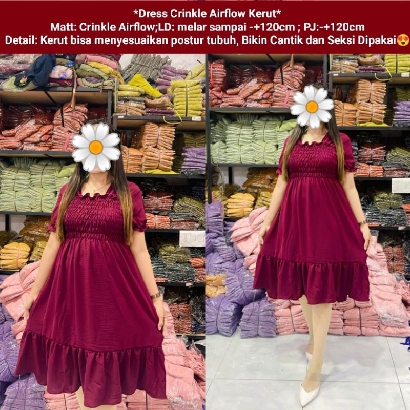 Daster Dress Crinkle Airflow Halwa/ Dress Crinkle  / Daster Crinkle /  Dress Crinkle Murah / Daster Crinkle/Dress Crinkle Airflow / Daster Crinkle