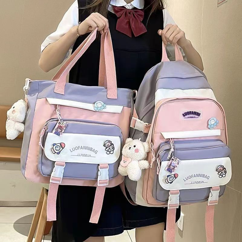 TASHAPPY EL 6785 Tas RANSEL Wanita 2IN1 Kanvas kekinian Ada Gantungan  import model korea supplier tas import