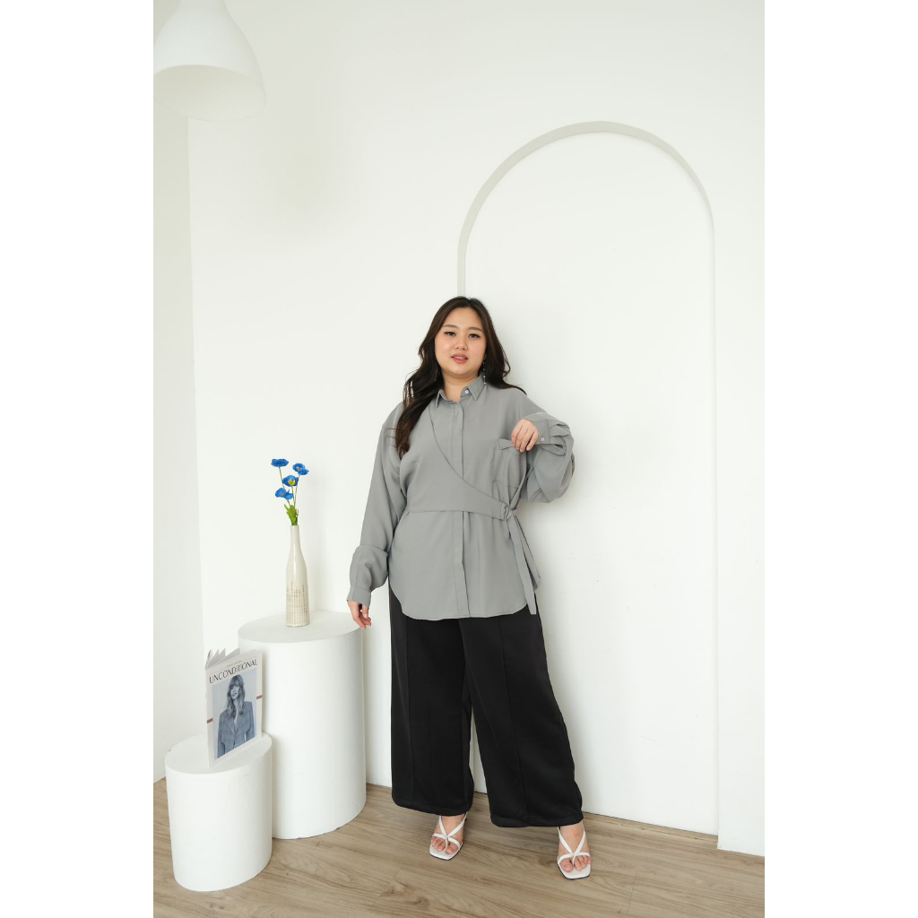 Bigwell Akira Blouse Atasan Wanita Bigsize Plussize Jumbo