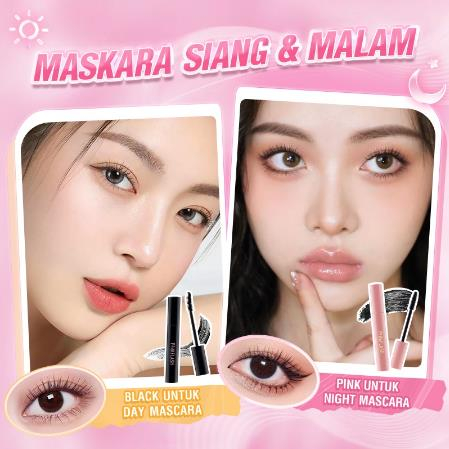 ^ KYRA ^ Pinkflash Maskara Curl Mascara Waterproof OhMyWink Maskara Day &amp; Night Lengthening Volume Longlasting