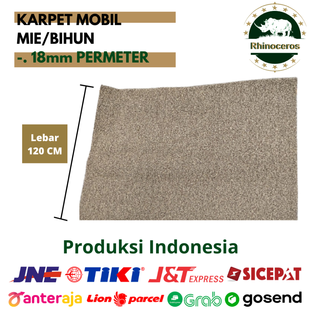 Karpet Alas Mobil Keset Mie/Bihun Dua Warna 18MM