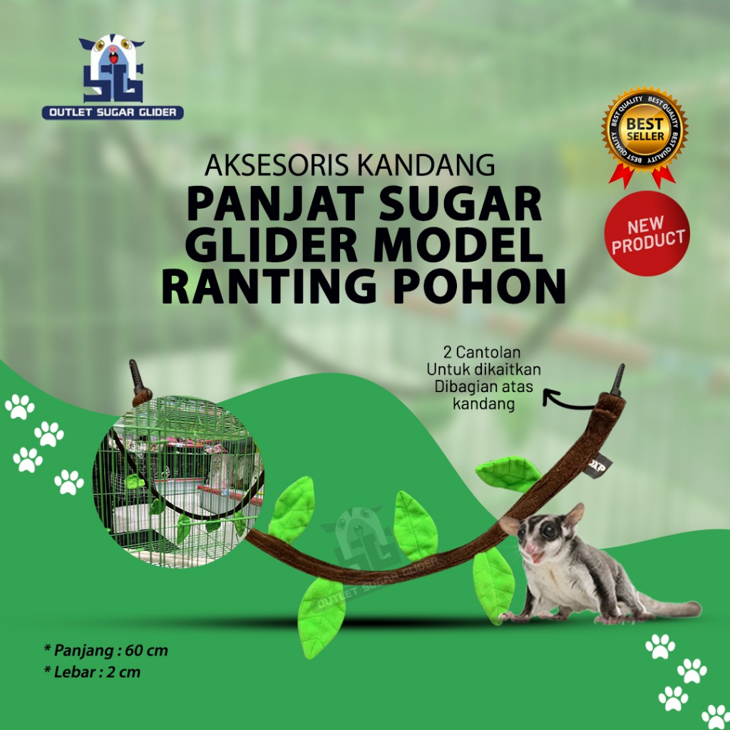 MAINAN SUGAR GLIDER, TUPAI MODEL PANJAT TALI TANGKAI POHON