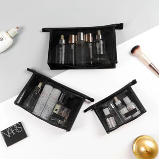 GO!PO1118 Tas Pouch Kosmetik Transparant jaring Polyster washbag Pouch Travel MakeUp Bag Organizer Waterproof