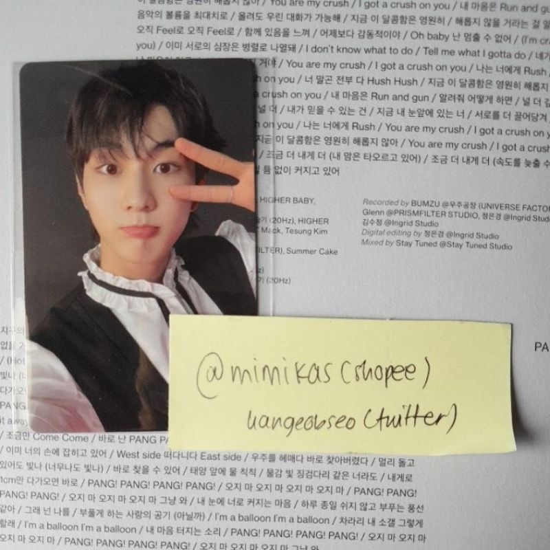 [READY] Pre-order benefit NAVER live weverse version enhypen Jungwon Dark Blood pob bene photocard b