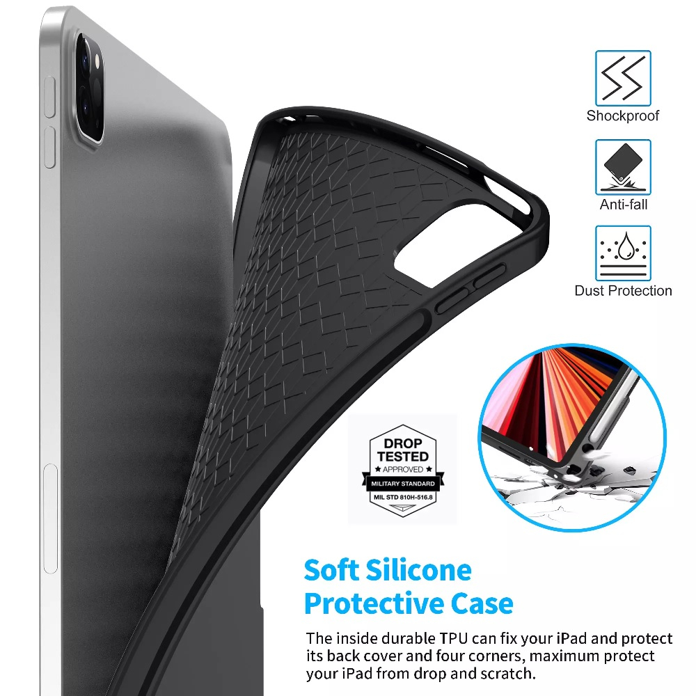 AKN88 - ROCKWARE Mag Touch iPad Keyboad Case - For iPad Pro 12.9