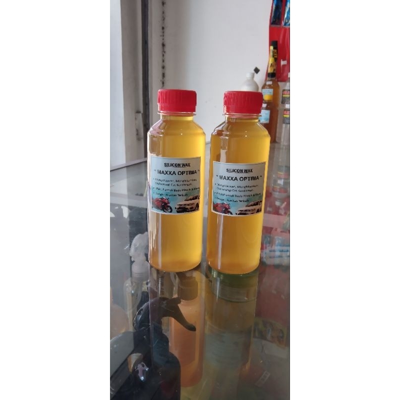 SILICON OIL KUNING MAXXA OPTIMA PENGKILAP BODY MOTOR & MOBIL 250 ML