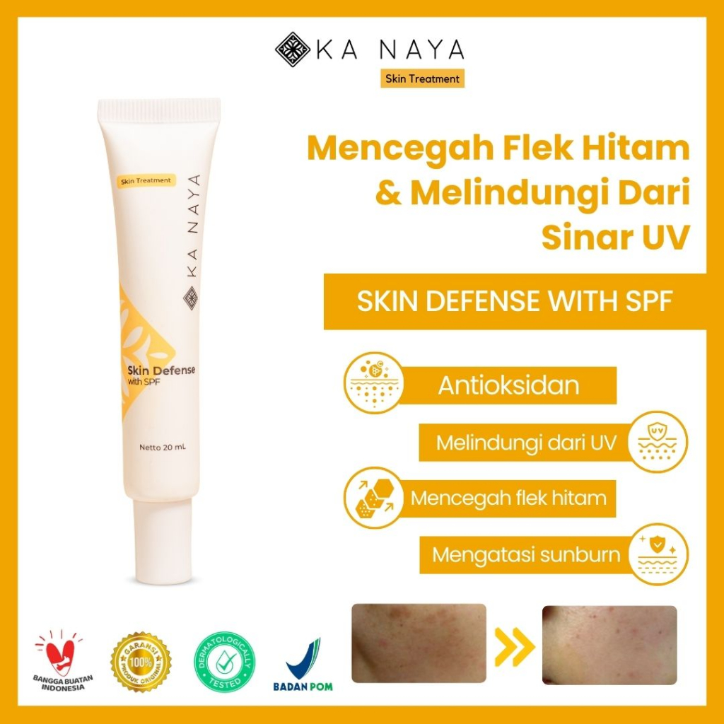 Ka Naya Skin Defense Melindungi Kulit dari Flek Hitam  - Pelembab - Crem Pemutih Wajah Bpom - Cream 