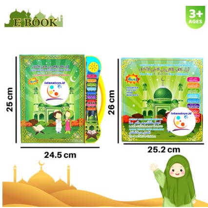 Ebook Muslim Islamic 4 bahasa mainan edukasi buku anak lampu hard cover pembelajaran