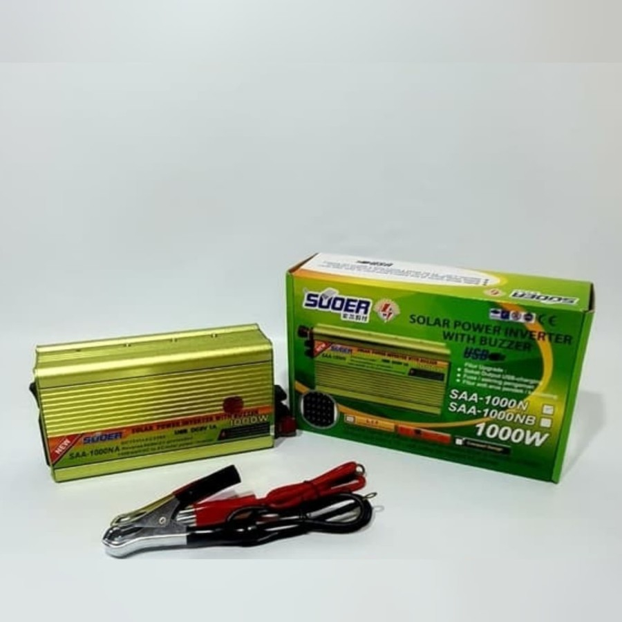 Solar Power Inverter Suoer 1000W With Buzzer SAA-1000N DC 12V to AC 220V