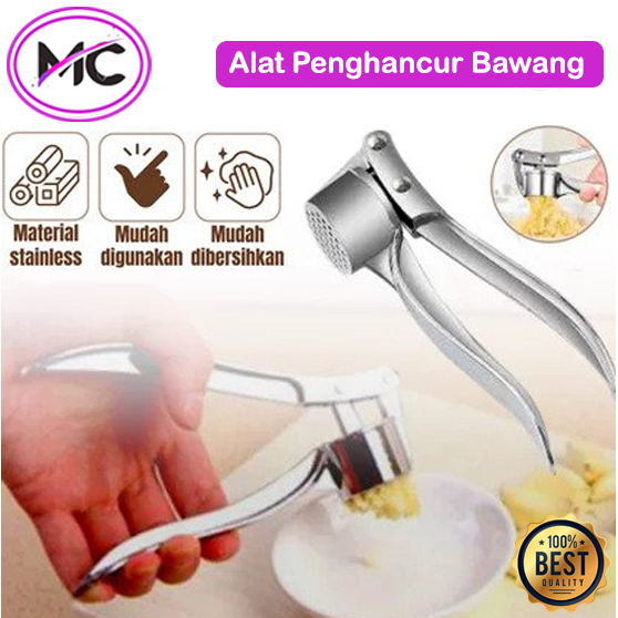 Alat Penghancur Bawang Putih Stainless Food Grade Penghalus Bumbu Dapur Chopper