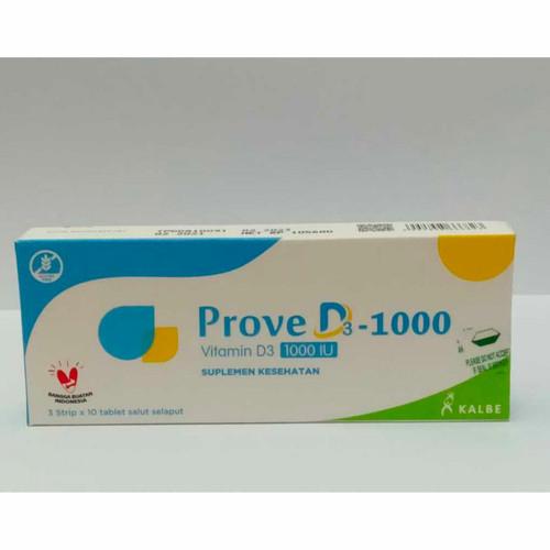 Prove D3 1000 IU Box isi 30 Tablet & Prove D3 1000 IU Strip isi 10 Tablet