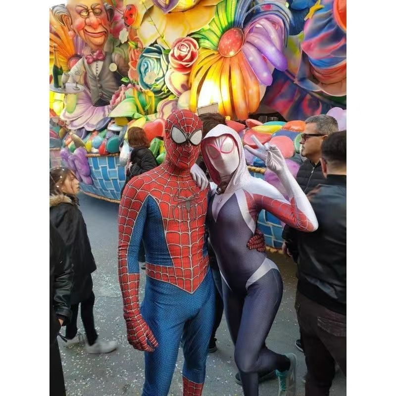 Halloween Cosplay Kostum Anak Spiderman Gwen Dan Miles Adult Spiderman Baju Miles