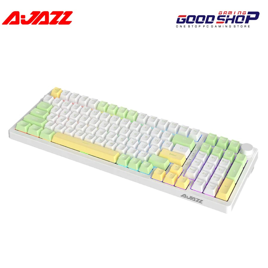 AJAZZ AK992 Green White Light Hotswap Mehanical - Gaming Keyboard