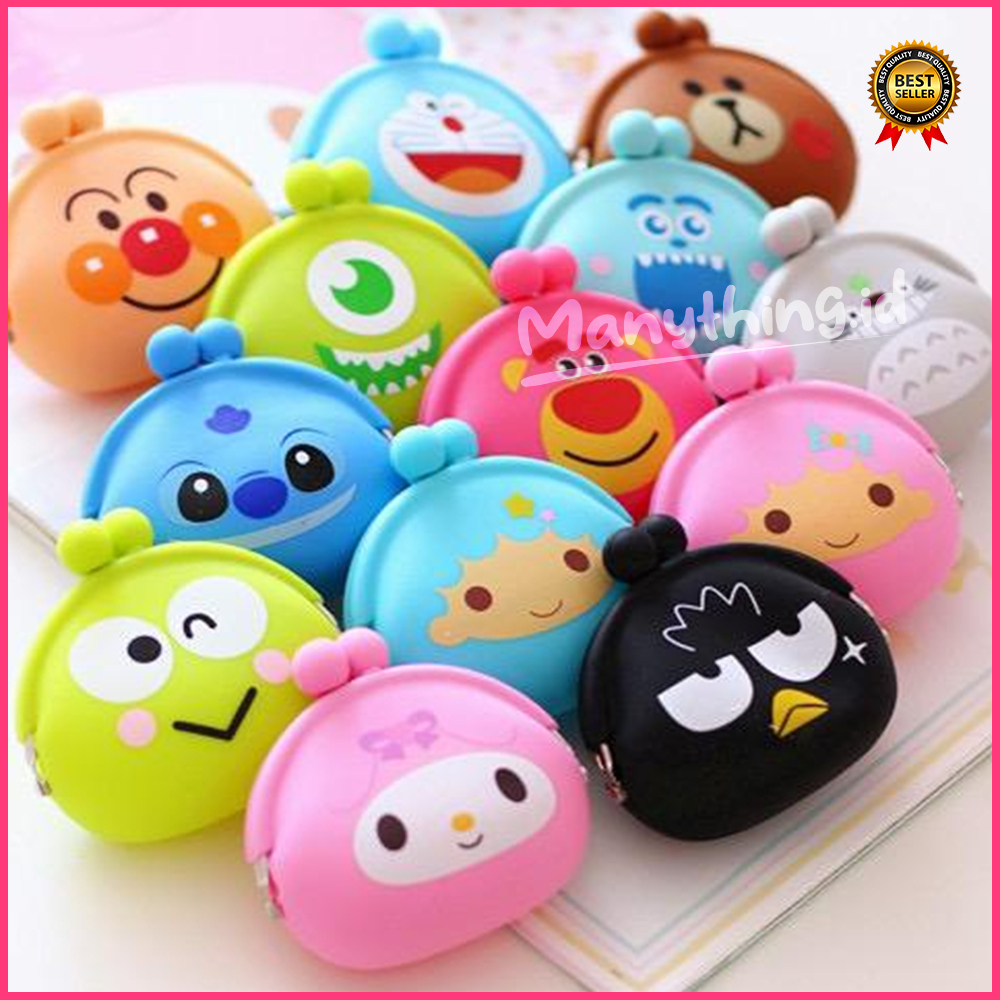 Dompet Koin Karakter Lucu Jelly Silicone Silikon Coin Dompet