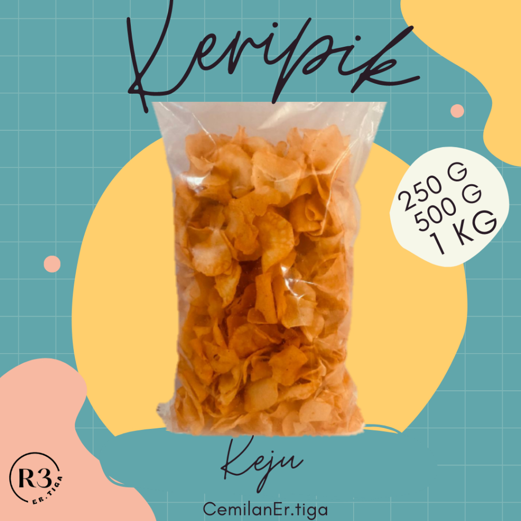 

Cemilan Er.tiga | Keripik Singkong | Keripik Singkong Bumbu Keju | Keripik Singkong 250 g | Keripik Singkong 500 g | Keripik Singkong 1 kg