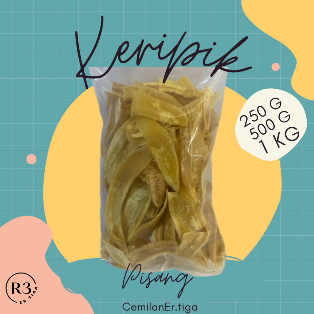 

Cemilan Er.tiga | Keripik Pisang | Keripik Pisang Asin | Keripik Pisang 250 g | Keripik Pisang 500 g | Keripik Pisang 1 kg