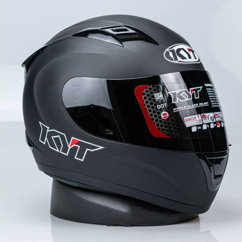 helm kyt r10 black doff / helm kyt r10 hitam doff / helm kyt original 100%