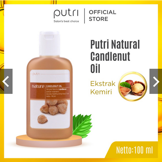 AURORA - Putri Natural Candlenut Oil 100 ml - Minyak Kemiri - Penumbuh Rambut &amp; Perawatan rambut kering dan kusam