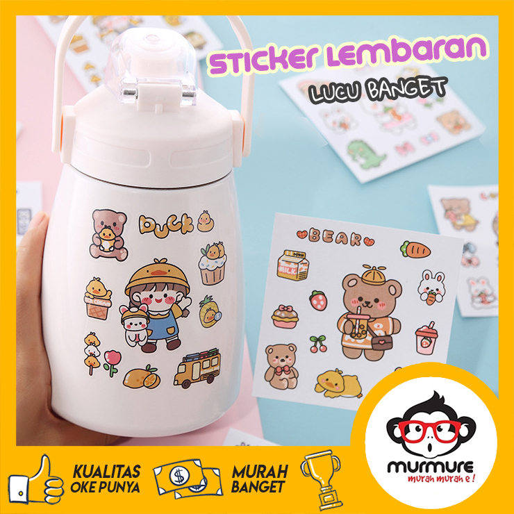 

MURMURE | STICKER LUCU STIKER LEMBARAN HIAS BOTOL MINUM TUMBLER BUJO DIARY