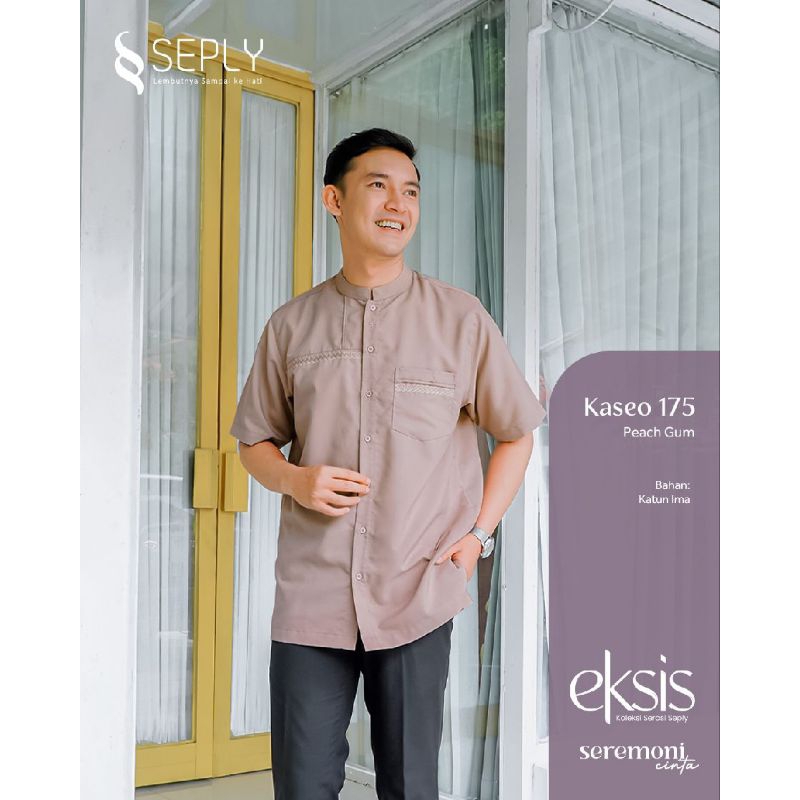 Sarimbit Keluarga Seply 2023 Eksis 208 Peach Gum ( Gamis Meyra 137 , Koko Kaseo 175 ,  Gamis Anak Selia 124 , Koko Anak Kliko 128 )