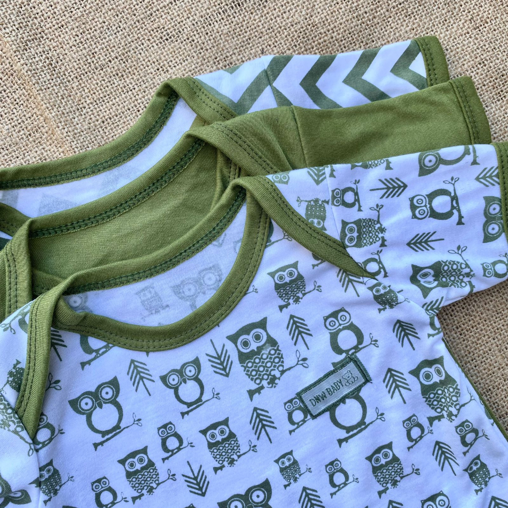 3pcs Jumper Bayi Bodysuit Motif   Full Sablon Jumper Bayi Newborn SNI ASYAM BABY