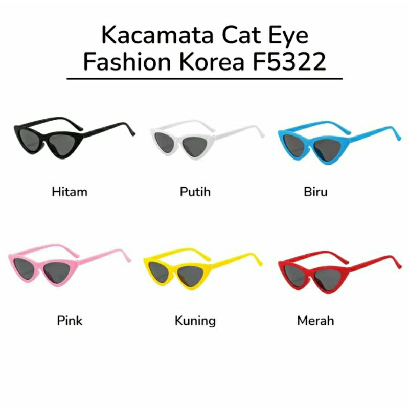 KACAMATA HITAM SEGITIGA | CAT EYES | KACAMATA GAYA