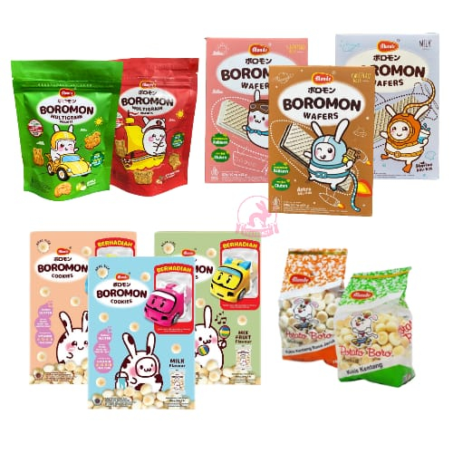 12+ MONDE BOROMON - BOROMON COOKIES - WAFER - POTATO BORO - MULTIGRAIN COOKIES / SNACK ANAK