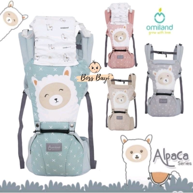 OMILAND - Gendongan Hipseat Alpaca Series / Gendongan Depan Bayi