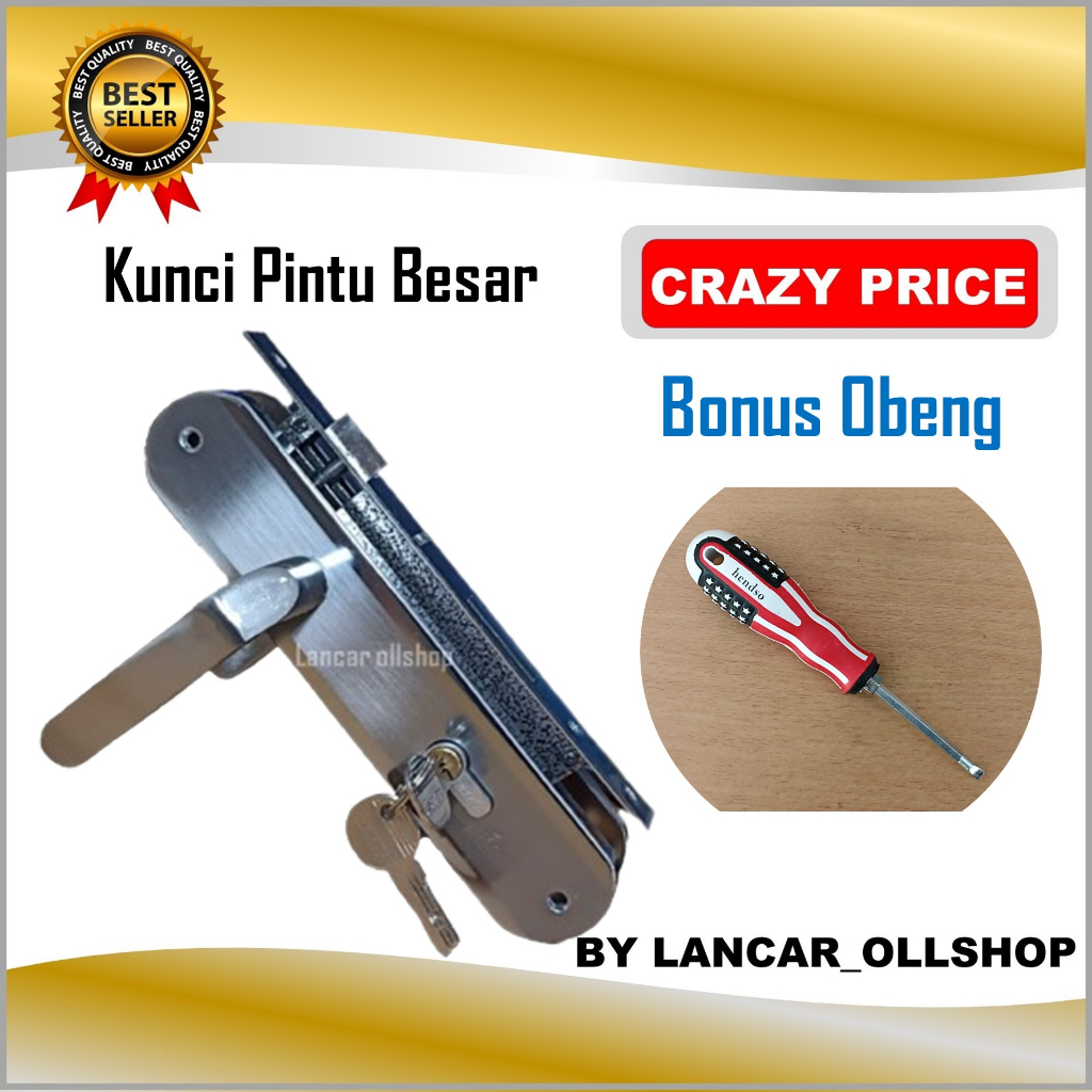 Kunci Pintu Besar Gagang Babet 21 gp/ Handel Pintu Besar / Handle Kunci Pintu Rumah Set