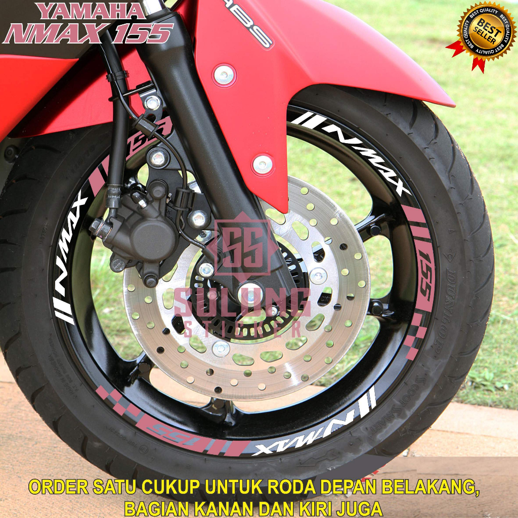 Stiker Cutting Lis Velg Motor Yamaha NMAX 155 Sticker List Pelk