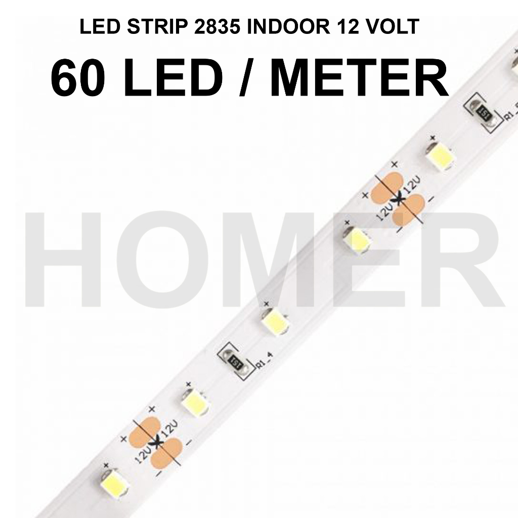 Lampu LED strip pita flexible smd 3528 / 2835 ip33 ip20 ip22 ip33 nonwaterproof 12v 12 volt 5 meter 5m 60 led 120 led 300 led 600 led mata kecil indoor lampu led strip tape tempel dekorasi kamar ruangan hias putih warm natural white biru merah hijau 4000K
