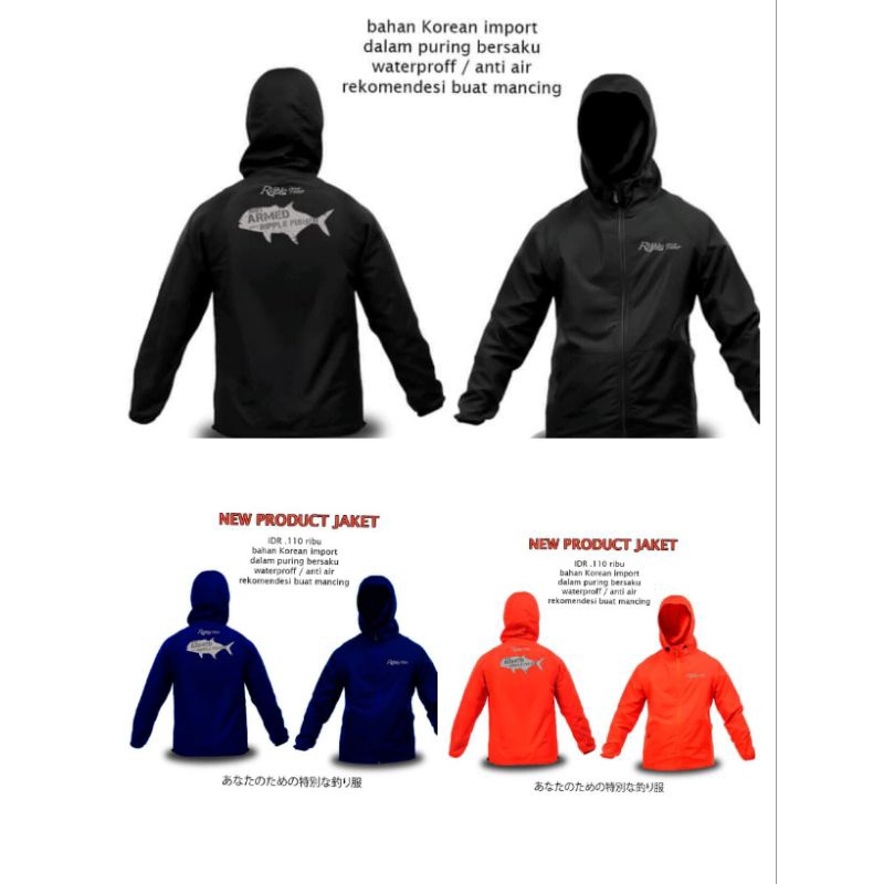 jaket waterproff ripple fisher+ puring dalam