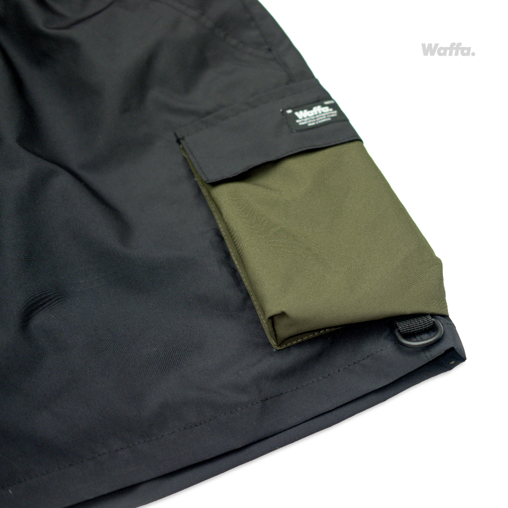 Celana Cargo Pendek Hitam Army Waffa Polyester