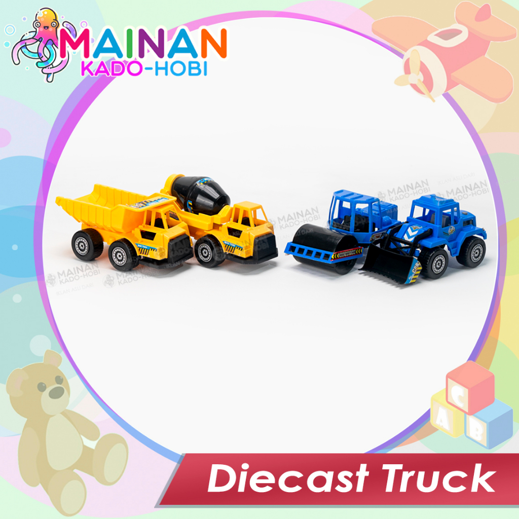 HADIAH LEBARAN MAINAN ANAK COWOK DIECAST CAR MOBIL TRUK KONSTRUKSI